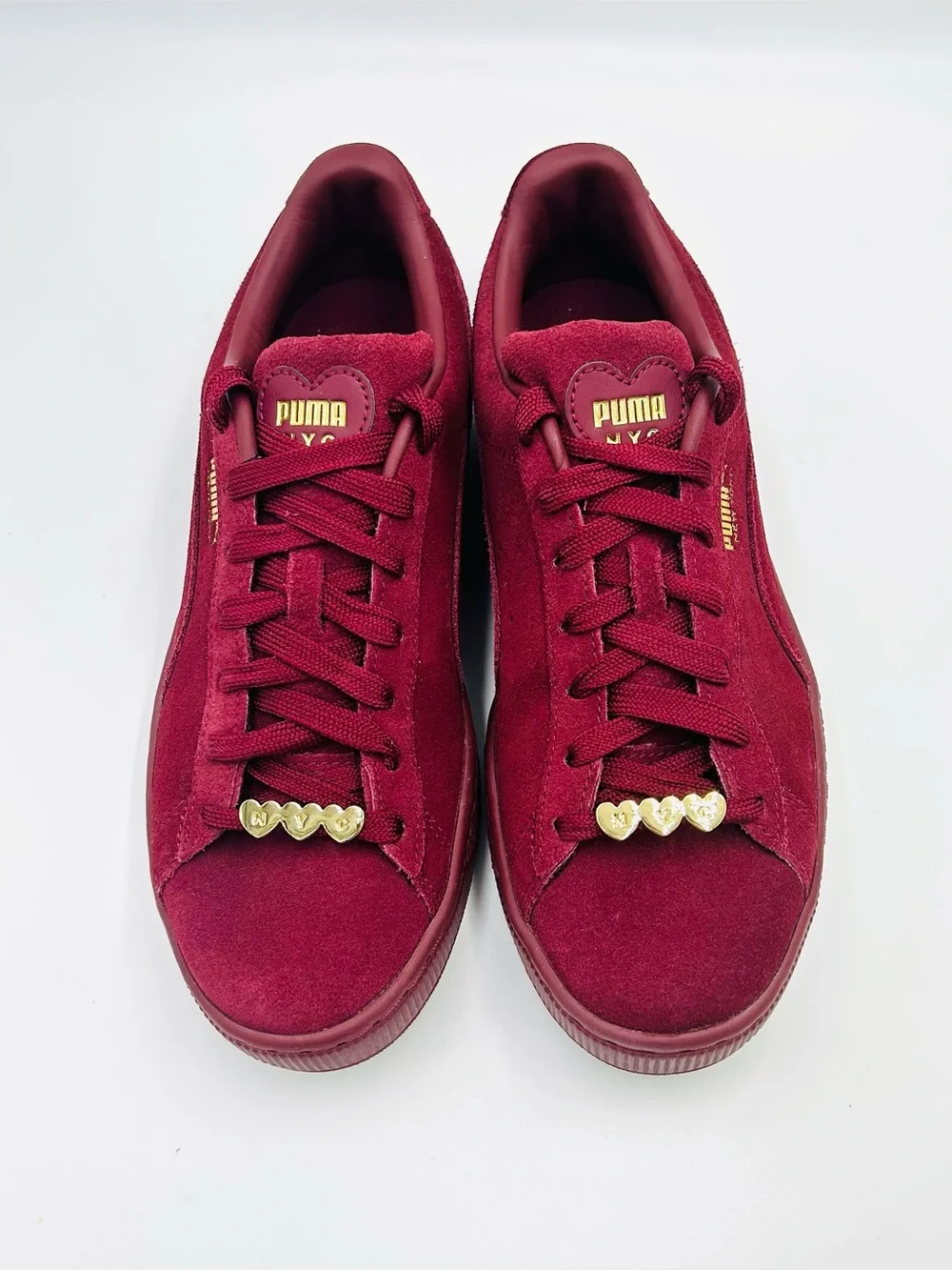 Puma Suede Classic NYC Flagship Sneakers Women 9 Zinfandel Gold Big Apple - Picture 8 of 11